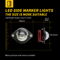6 Luces Laterales LED para Camión, 12-24V DC, Impermeables, Luces Traseras para Remolque, Ajuste Universal para Camión, Furgoneta, Autobús, RV