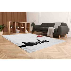 Tapis Banksy Red Balloon, Tapis Street Rugs, Tapis personnalisés, Tapis en velours - Product Image 4
