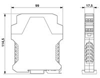 Module PLC DCI Phoenix Contact pour contrôleur industriel, 24V DC, 1 entrée/sortie analogique, unité d'extension, montage sur rail DIN DE
