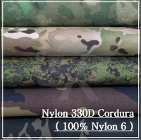 Tissu Oxford Ripstop Cordura 330D 100% Nylon Enduit PU Imprimé Camouflage Imperméable Rayures Tissées Ignifuges pour Vêtements de Sport et Parapluies