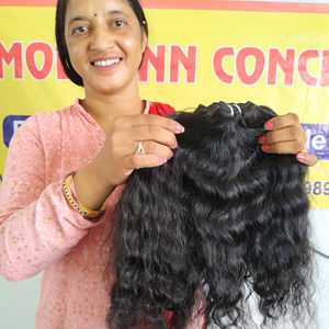 Venta al por mayor de alta calidad virgen indio crudo sin procesar extensiones de cabello humano natural rizado paquetes cutícula suelta onda profunda - Product Image 4