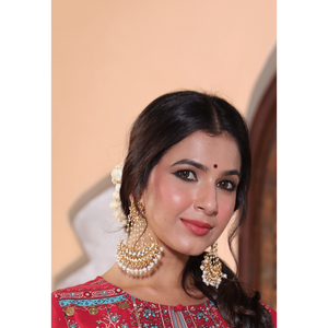 ต่างหูแบบห้อยประดับเพชรคันดัน ผลิตภัณฑ์เครื่องประดับชั้นดี - Product Image 3