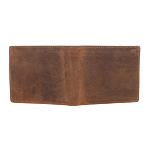 Cartera corta de cuero para hombre con cierre abierto, cadenas bordadas, decoración, forro de algodón, tarjetero, cartera para caballero - Product Image 2