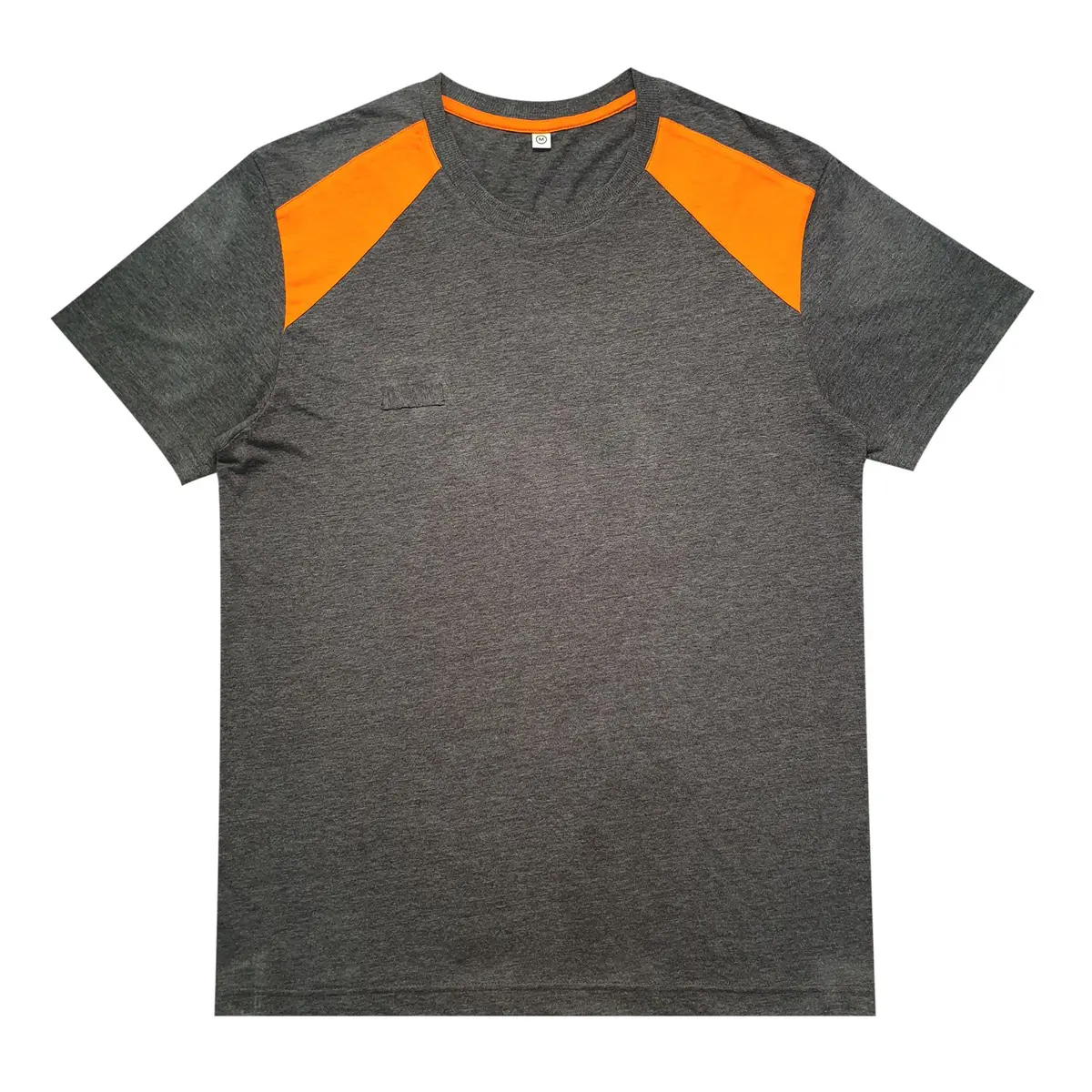 Modieuze T-Shirt Voor Mannen Kleding Voor Volwassenen Betrouwbare Leverancier 100% Katoen Zwart En Oranje Korte Mouwen