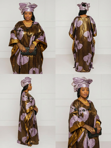 Foulard africain élégant pour femme en lin et coton respirant, brodé, taille haute, style décontracté, idéal pour les fêtes, toutes saisons - Product Image 5