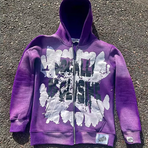 Men Distressed <b>Embroidery</b> Tracksuits Streetwear Sweatpants & Hoodie <b>Sets</b> Sun Fade Tracksuit Acid Wash Jogger <b>Set</b> Men's Sweatsuit - Product Image 5