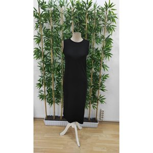 Robe mi-longue sans manches en viscose à col rond pour femme, 34848 - Noir - Product Image 4