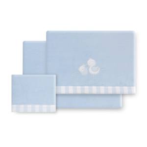 Lot de 3 draps en polaire corail pour lit bébé Cigea-Oso, modèle tissé avec motif amusant, en tissu polaire - Product Image 1