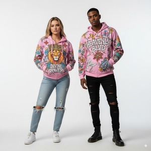 Unisex Heavy French Terry Hoddies Custom DTG All Print Zipper <b>Acid</b> Wash Cropped Sweatshirts Men's Hoodie with Embroidered Design - Product Image 1