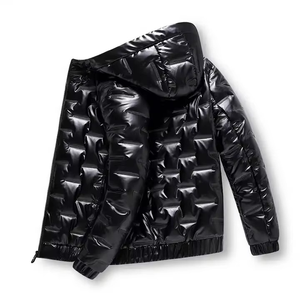 OEM Custom logo High Quality Down Puffer Coat Men's Hooded Thick Trending <b>Jacket</b> Custom <b>Winter</b> Bomber Shiny Men's Puffer <b>Jackets</b> - Product Image 6