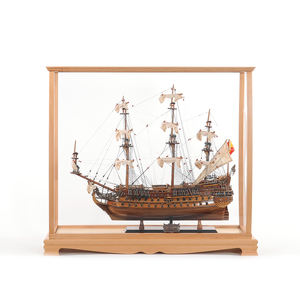 Vitrine en bois massif pour décoration de maison de modèle de bateau de taille moyenne pour le salon (91.4Lx33Wx80H cm) - Product Image 5