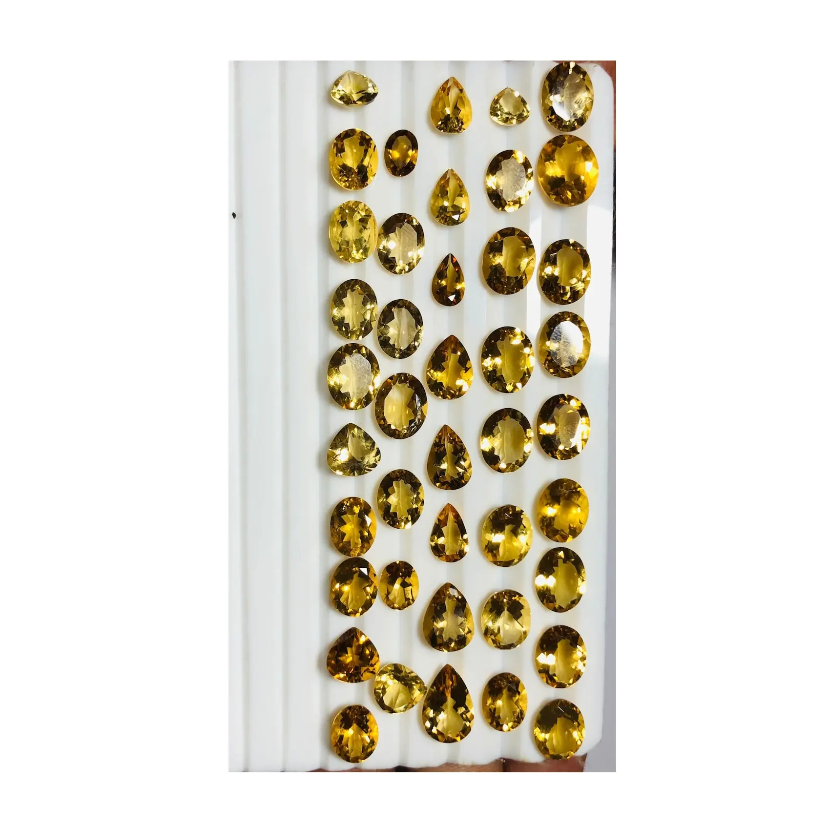 Premium Quality Natural Top Quality Citrines Faceted Stones for Making Earring Available at Bulk Quantity from India