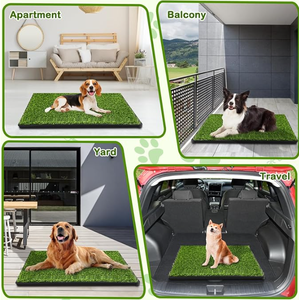 Alfombrilla para orinar de perro de hierba artificial de alta densidad, suave y exuberante, para uso en interiores y exteriores, bajo mantenimiento, fácil entrenamiento para orinal - Product Image 2