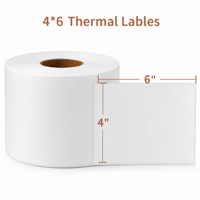 Rouleaux d'étiquettes d'expédition thermiques directes 4x6 100x150mm, autocollants pour colis et envois, autocollants à code-barres pour la logistique