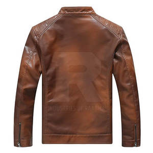 Chaqueta de Cuero Genuino para Hombre, Calidad Premium, Prenda Exterior Duradera, Corte Ajustado, Chaqueta de Cuero Elegante para Uso Diario - Product Image 3