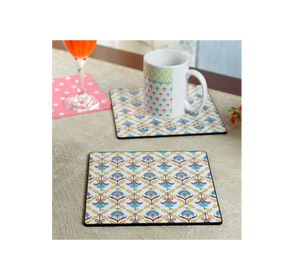 Trivets de MDF de aspecto moderno con diseño de flores impresas, producto artesanal más vendido, trivets de MDF - Product Image 2