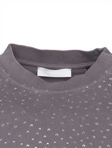 Nuevo diseño de diamantes de imitación camisetas para hombres Streetwear moda personalizada impresa camisetas al por mayor diseño personalizado - Product Image 3