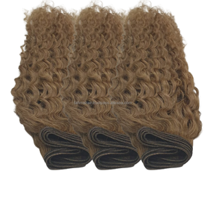 Cabello teñido blanqueado indonesio de calidad superior 100, cabello Remy humano, cutícula alineada, onda profunda suelta, Jerry rizo, trama fina - Product Image 6