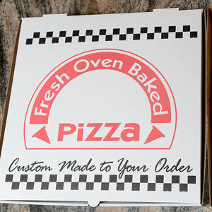 Cajas de pizza de cartón corrugado blanco, 18x18 pulgadas, cerradura recubierta de arcilla, contenedores para llevar en la esquina, caja de pizza perfecta Kraft Fresh - Product Image 4