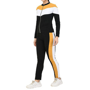 OEM logotipo personalizado Panel frontal estilo mujer Joggers mujer 2 piezas chándal venta al por mayor Jogger Sudadera con capucha chándal 100% algodón - Product Image 2