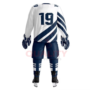 Ensemble d'uniformes de hockey sur glace disponible dans toutes les tailles, logo personnalisé et impression de nom inclus, idéal pour les clubs à bas prix - Product Image 2