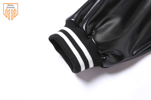 Abrigo de béisbol informal de otoño para mujer, chaqueta universitaria de retales, Mangas de cuero con botones, moda deportiva estampada, informal, abotonada - Product Image 5