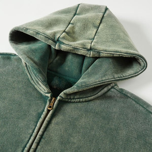 Vente en gros de vêtements d'hiver fabriqués sur mesure sweat à capuche vintage lourd délavé à l'acide 100% coton motif solide - Product Image 3