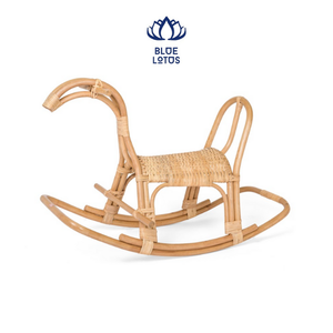Cheval à bascule en rotin artisanal du Vietnam - Product Image 4