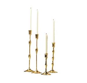 Candelabros cónicos de estilo Vintage de latón macizo candelabros de Metal de diseño cónico elegante tarro de vela único - Product Image 5