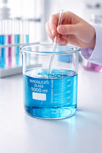 Vaso Graduado Profesional de Vidrio Borosilicato 3.3 de 1000 ml, Resistente al Calor, Transparente, para Uso en Laboratorios Químicos, Garantía de 3 Años - Product Image 3