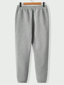 Survêtement uni pour homme à manches longues, couleur unie, avec logo OEM, en polaire pour l'hiver, vêtements de sport 2027 - Product Image 4