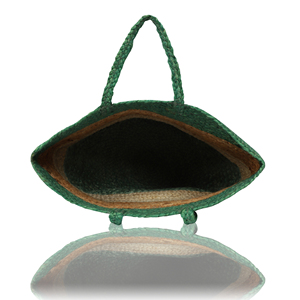 Sac fourre-tout en jute Tyntra en forme de seau, taille personnalisée, grand, vert beige, sac de plage, sac de shopping, avec poignée longue pour l'épaule - Product Image 3