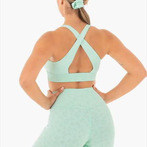 Haute Qualité Dames Gym Sport Soutien-Gorge Logo Personnalisé Respirant Yoga Soutien-Gorge pour Femmes Nude Sensation Style Simple Plus La Taille Fitness Soutien-Gorge Avant - Product Image 2