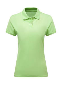 Polo de manga corta para mujer, camiseta informal Formal de Color verde, alta calidad, 100% de algodón, de China - Product Image 5