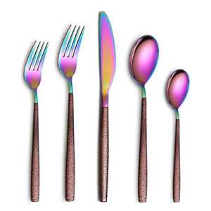 Calidad Superior al por mayor cuchara tenedor cuchillo cubiertos de acero inoxidable boda cena juego de cubiertos para Hotel banquetes Resort uso - Product Image 5