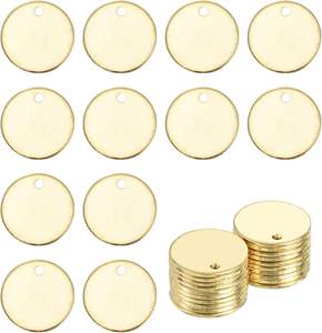 wholesale supplier brass Stamping Blanks 1 Inch x 2 Inch <b>Dog</b> <b>Tag</b> with One Hole Brass 0.032 Inch - Product Image 6