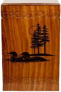 Wooden Cremation <b>Urn</b> <b>Large</b> Size Human Funeral <b>Urn</b> with Personalization (Ducks) Cremation Funeral Handmade Burial <b>urns</b> - Product Image 2