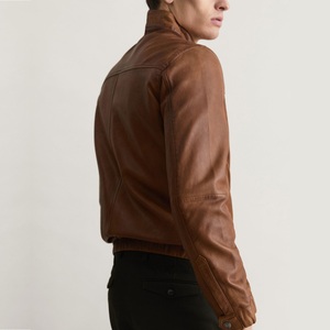 Chaqueta de cuero de PU estilo motorista Vintage para hombre-Diseño ligero duradero con cuello levantado-chaqueta de cuero para hombre - Product Image 2