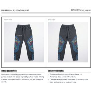 Jeans skinny pour femmes tendance Y2K, lourds, en laine peignée, imprimés en 3D, peints, streetwear, OEM ODM - Product Image 6