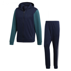 Venta caliente por encargo 100% algodón de alta calidad abajo hombro Sudadera con capucha con bolsillos de carga pantalón conjunto Jogging transpirable chándales - Product Image 1