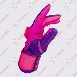 Guantes de bateo de puño largo rosa y morado de cuero suave más duraderos de la más alta calidad para béisbol - Product Image 3