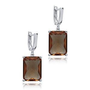 12x16mm Recktangle Forme Dangle Boucle D'oreille Sultanite Pierre 925 En Argent Sterling En Gros Fine Jewelry Turc - Product Image 3