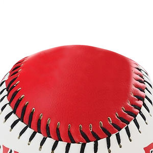 Pelota de béisbol de cuero PU a granel al por mayor con logotipo personalizado, pelota base ligera promocional para entrenamiento - Product Image 3