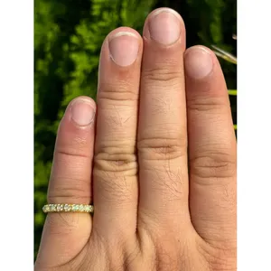 Bague de fiançailles romantique en argent 925 avec opale, plaquée or rose et or, pierres précieuses naturelles, sertissage invisible, tendance - Product Image 1
