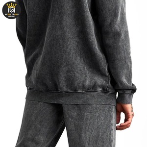 Survêtement vintage pour hommes, 100% coton, style baggy, col à capuche, motif uni, écologique, pour l'hiver, vente en gros - Product Image 5