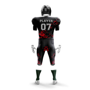 Wear 4 <b>Games</b> Customized Unisex American Football Uniform Sets 100% Polyester Heat Transfer Printed Breathable Anti Bacterial - Product Image 6