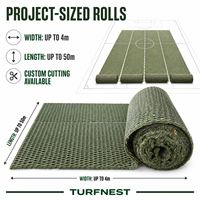 Gazon hybride Turfnest pour terrains de football professionnels, renforcement en maille pour gazon naturel, rouleau vert personnalisé jusqu'à 4 m de largeur
