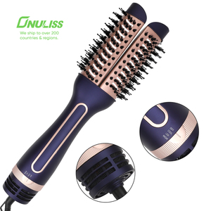 Sèche-<span class=keywords><strong>cheveux</strong></span> 3-en-1 Styler Volumizer Négatif Ion Anti Frizz Caractéristiques Air Chaud Céramique Baril <span class=keywords><strong>Cheveux</strong></span> Lisseur <span class=keywords><strong>Brosse</strong></span> 1200W Hôtels - Product Image 1