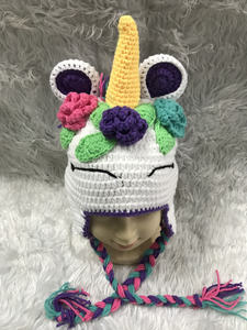 Gorro de Ganchillo Personalizado para Niños, Gorro Tejido a Mano, Plegable, Ligero, Gorro Tejido con Trenzas Manuales - Product Image 3