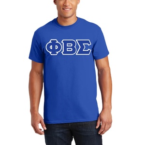 ใหม่เสื้อยืดริงเกอร์พรีเมี่ยมสำหรับผู้ชายยี่ห้อ Phi Beta SIGMA ออกแบบลายปักตัวอักษรกรีกและลายพี่น้อง - Product Image 1